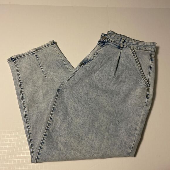 Denim - Unbranded Women's baggy Blue Jeans high waisted
